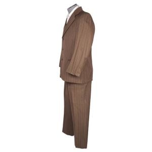 Vintage Mens Mod Pinstripe Shiny Suit 1960s British Invasion Era Size M - Fashionconstellate.com