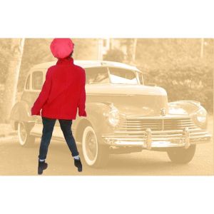 40s Red Winter Jacket, Wool Car Coat, Waldorf Camp - Fashionconstellate.com