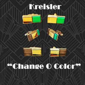 Rare Cuff Link Set, Kreisler Craft Change o Color Brown to Green, Mens Retro Camp ~ 50s