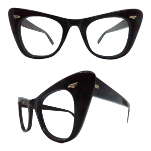 1950’s Extreme Cateye Glasses, Black  - Fashionconstellate.com