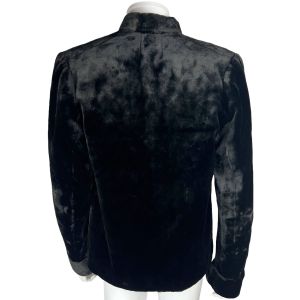 Vintage 1920s Jacket Black Panne Velvet Ladies Size S M - Fashionconstellate.com