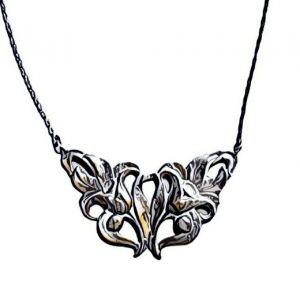 Mid Century ACO STERLING Silver Art Nouveau Necklace