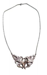 Mid Century ACO STERLING Silver Art Nouveau Necklace - Fashionconstellate.com