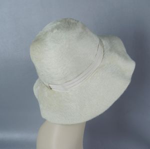 Borsalino Ivory Fur Felt Floppy Brim, Deep Crown, Wide Brim Hat - Fashionconstellate.com