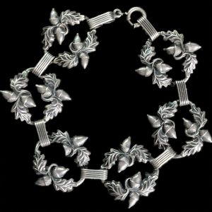 Danecraft Sterling SIlver Bracelet with Acorn and Oak Leaf Motif - Fashionconstellate.com