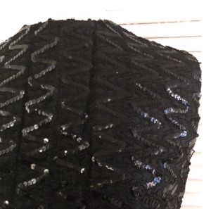 1960’s Black Sequin Sleeveless Top, Small - Fashionconstellate.com
