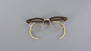 1950s Brown Browline Eyeglasses by Shuron, Eyewear, Eyeglass Frames