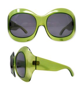 60’s Mod Large Green Sunglasses 