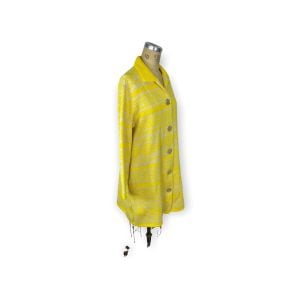 1960s sweater coat yellow cardigan - Fashionconstellate.com