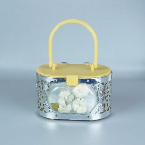 50s Child's Box Purse - Metal Handbag