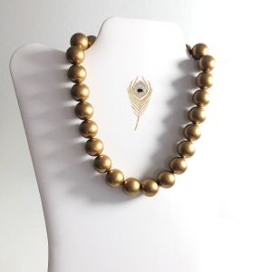 1960s Gold Bead Choker Necklace