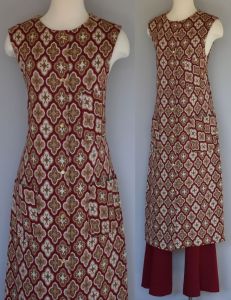 60's Midi Dress and Pants Ensemble, Vest and Pants Set, Made in Italy, Size Medium - Fashionconstellate.com