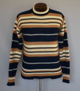 70s Chunky Stripe Pullover Sweater