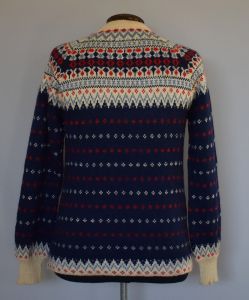 70s Nordic Pattern Intarsia Knit Ski Sweater - Fashionconstellate.com