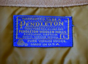 70s Khaki Brown Wool Flannel Button Front Shirt by Pendleton - Fashionconstellate.com
