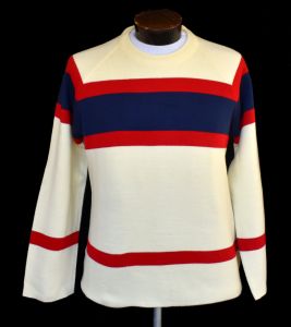 70s Chunky Striped Ski Sweater,