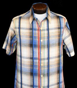 70s Plaid Short Sleeve Button Front Shirt - Fashionconstellate.com