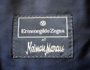 90s Blue & White Striped Men's Two Piece Suit, Zegna - Fashionconstellate.com