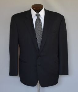 90s Black Minimalist Men's Sport Coat Zegna Neiman Marcus