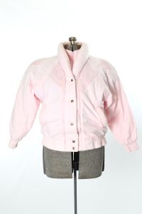 1980s Pale Pink Puffy Short Coat