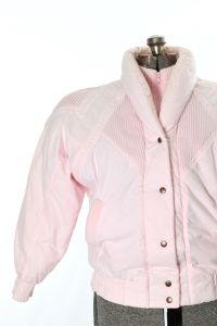1980s Pale Pink Puffy Short Coat - Fashionconstellate.com