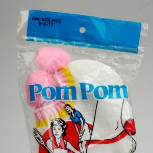 1970s Pink and Yellow Pom-Pom Tennis Socks - Fashionconstellate.com