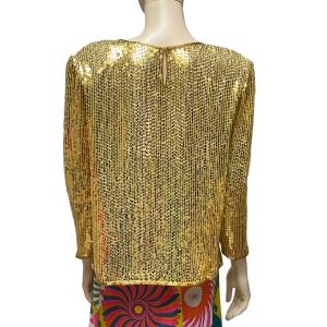 Gold Sequin Tunic Top - Fashionconstellate.com