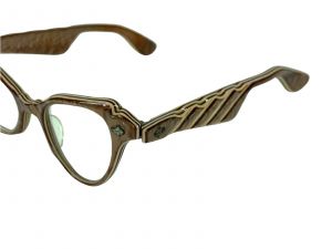 1950s cateye glasses layered marbled plastic curvy arms
