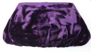 Antique purple silk velvet 1920s-1930s clutch purse/dance strap Art Deco Downton