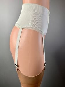 Deadstock 1950s Vintage Garter Belt Girdle Size XS 24'' Waist Cincher Open Bottom - Fashionconstellate.com