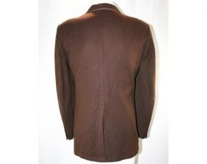 Men's Medium Blazer - Dapper 1960s Chocolate Brown Tailored Mens Jacket - Stanley Blacker  - Fashionconstellate.com