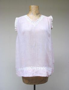 Vintage 1920s Blouse, 20s Bohemian Semi-Sheer Pink Voile Embroidered Smocked Top, Flapper Era