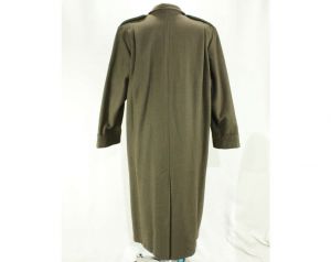 Large XL Trench Coat - Chic Olive Brown 80s Coat - 1980s 90s Winter Overcoat - Sophisticated Street  - Fashionconstellate.com