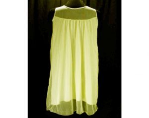 Size 10 Yellow Nightgown - 60s Baby Doll Nightie - Sweet Spring 1960s Sleeveless Aristocraft - Fashionconstellate.com