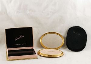 Savoir Faire by Dorothy Gray 50s Masquerade Mask Compact & Original Box with Puff and Sealed Powder