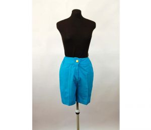 1960s shorts Bermuda shorts turquoise blue Bill Atkinson 60s sportswear Size S