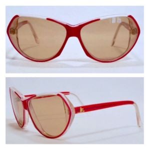 Vintage 1970s Jean Louis Scherrer Red Sunglasses Made in France - Fashionconstellate.com