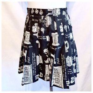 Vintage French Pattern Tennis Mini Skirt by Head 26'' Waist - Small