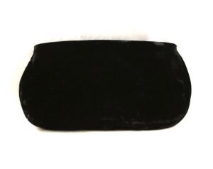 1950s Black Velvet Handbag - Evening Purse - 40's 50's Accessories - Winter Formal Bag - 1950s Small - Fashionconstellate.com