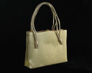 Metallic Gold Evening Purse - 50s 60s Formal Handbag - Audrey Chic 1960s Brocade Bag from After Five - Fashionconstellate.com