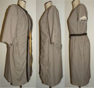 50s 60s Chic Tailored Vintage Mid Century Sleeveless Dress & Matching Frock Coat |Frederick & Nelson