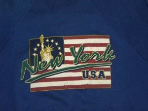 80s 90s NYC Sweatshirt | Made USA New York City Statue of Liberty Flag Destination Souvenir  - Fashionconstellate.com