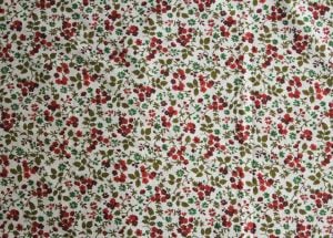 50s Floral Print Fabric - 47 x 44.5 Inches Wide - Pink Red Green White 1950's Cotton Blend Flowers  - Fashionconstellate.com
