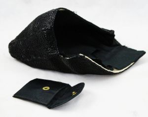 1930s Evening Bag - Hand Beaded Black Formal Purse - Small 30s Dance Handbag - Coin Purse Included - Fashionconstellate.com