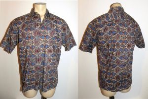 90s Hawaiian Fish Print Shirt | Avi KAHALA Soft Lightweight Cotton | Men's Chest 45 - 46''