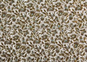 40s Floral Nylon Fabric - Over 2 Yards x 35 Inches - 1940s Floral Sheer Dress Yardage - Cocoa Brown  - Fashionconstellate.com