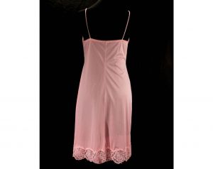 Size 8 Nightgown - Bubble Gum Pink 50s Nylon Tricot Slip - 1950s 1960s Pretty Pin-Up Girl Summer  - Fashionconstellate.com