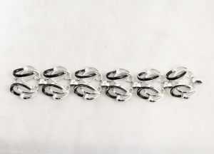 Silver Flourish Bracelet - 1960s 70s Curving Elegant Metal Lines - Classic Office Jewelry - Bright 