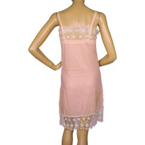 Vintage 1920s Peachy Pink Slip with Lace Trim Extra Small As Is - Fashionconstellate.com