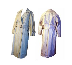 Vintage 80s Coat Khaki Trench Coat Raincoat Zip Out Lining All Weather Coat Saks Fifth Avenue